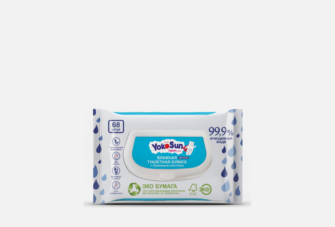Изображение товара Влажная детская туалетная бумага YokoSun Wet Toilet Paper
