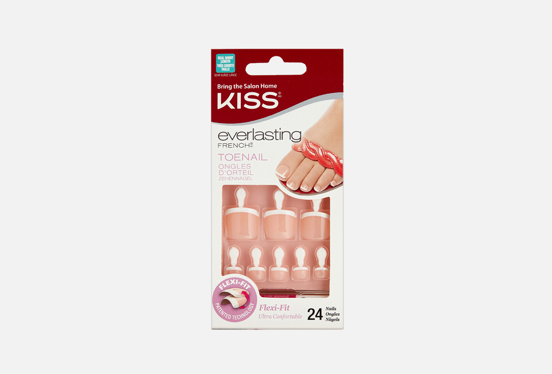 Набор накладных ногтей с клеем KISS NEW YORK Professional Ultra resistant French 