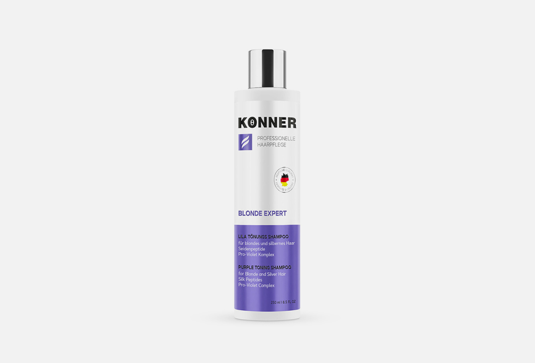 Шампунь для волос тонирующий для нейтрализации желтизны Konner BLONDE EXPERT 