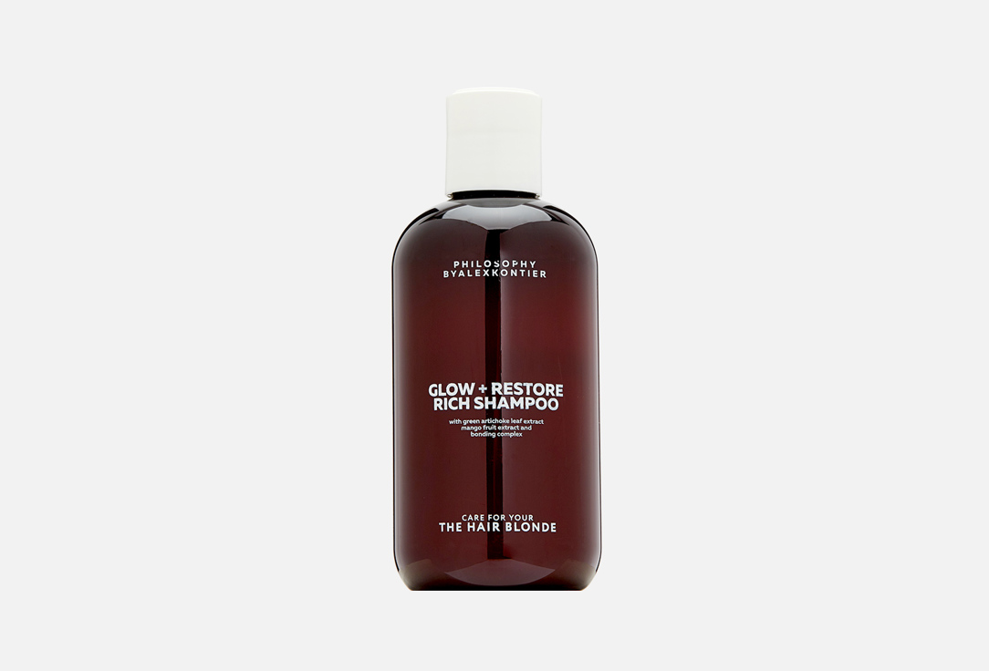 Насыщенное молочко - шампунь для блеска и реконструкции волос  Philosophy by Alex Kontier GLOW+RESTORE RICH SHAMPOO  