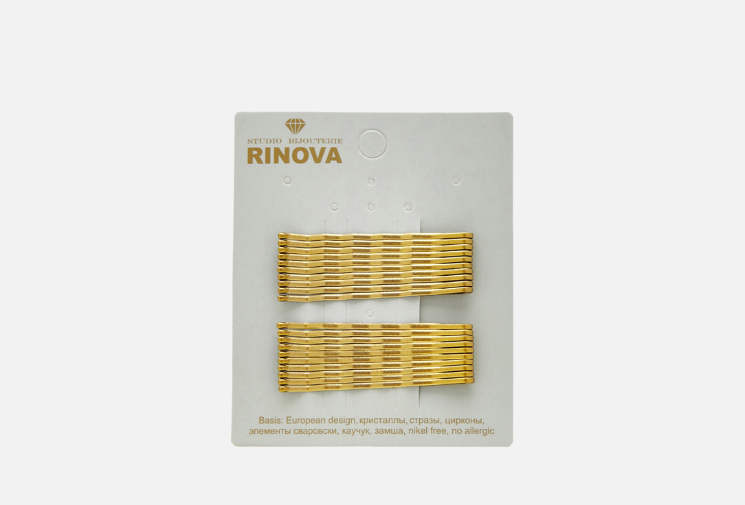 Изображение товара Невидимки для волос, 20 шт. RINOVA золотой