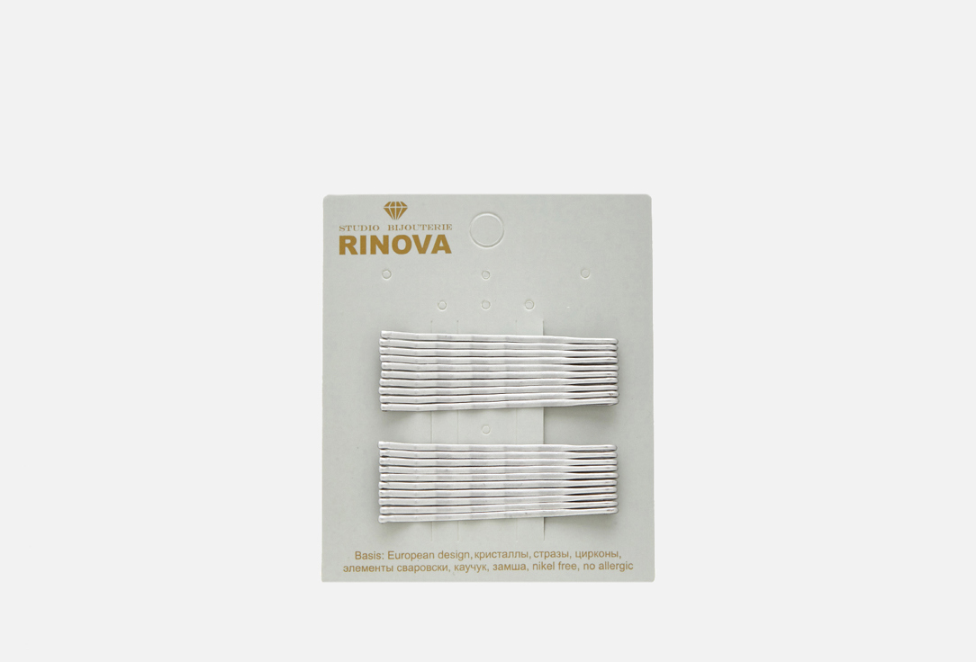 Изображение товара Невидимки для волос, 20 шт. RINOVA серебряный