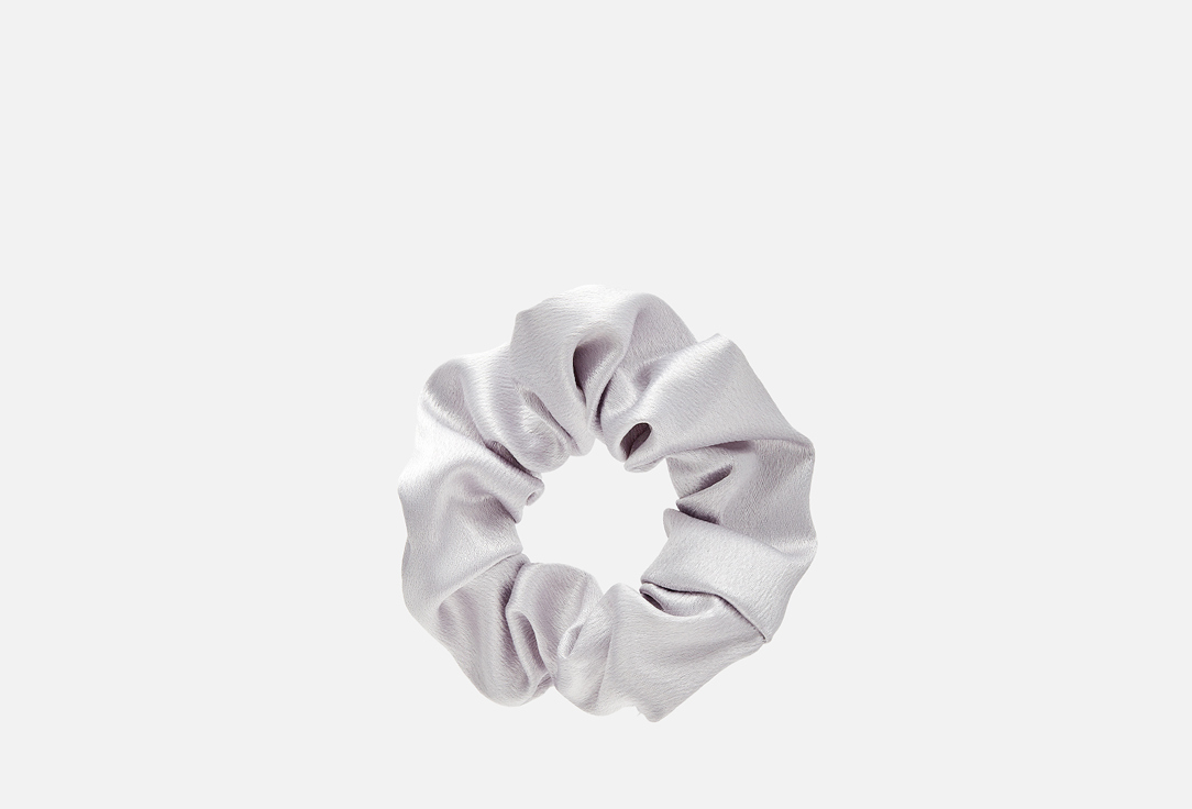 Изображение товара Резинка для волос RINOVA серого цвета атлас 10-11 см классическая аксессуар