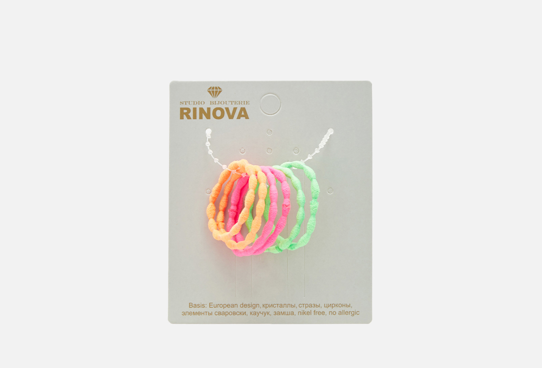 Изображение товара Резинки для волос RINOVA 6 штук разноцветные бесшовные для детей