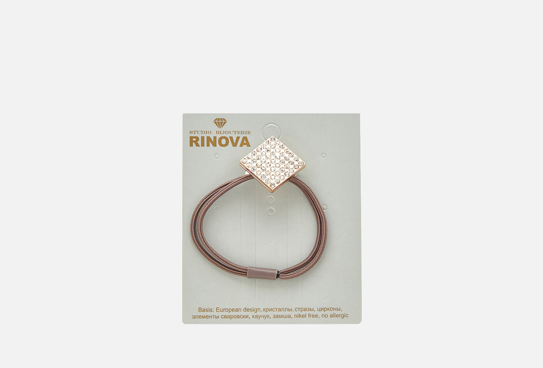 

Резинка для волос с декором RINOVA, Светло-коричневый 1 шт