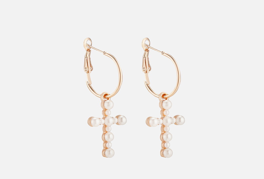 Изображение товара Серьги RINOVA крестик с жемчугом