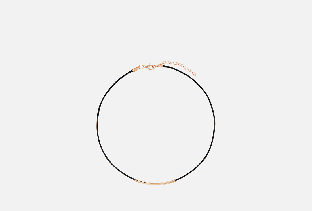 Изображение товара Кожаный чокер RINOVA 502552 с металлической волной регулируемый женский стильный аксессуар