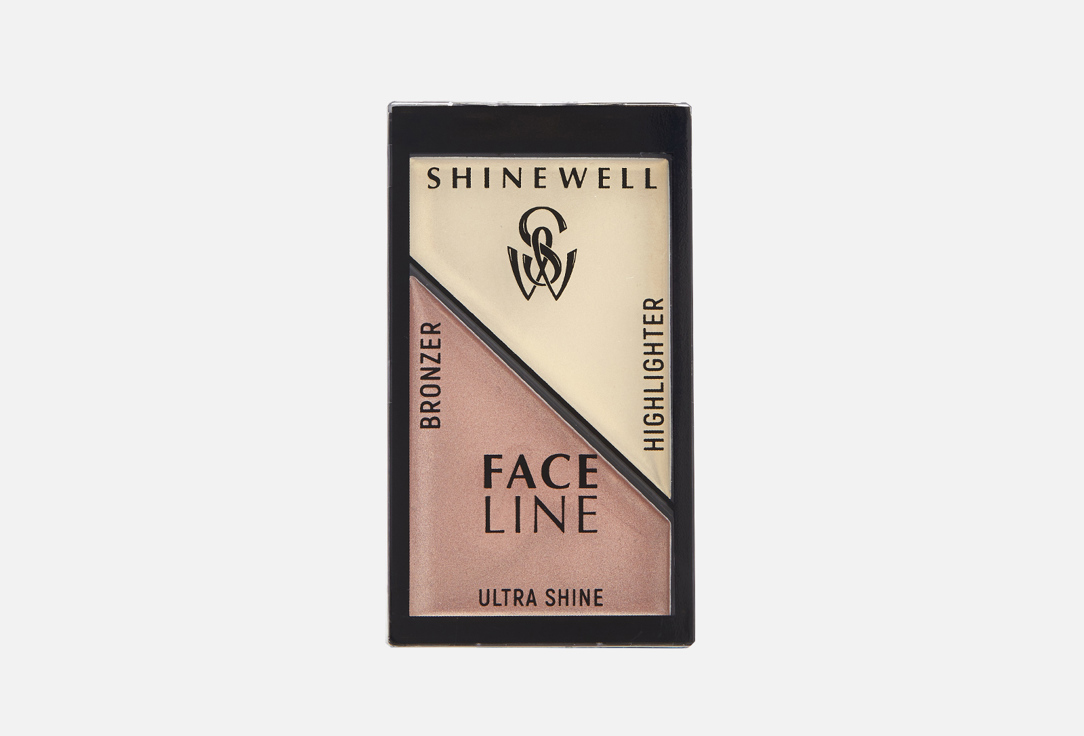 Моделирующий набор (хайлайтер+бронзер) SHINEWELL Face line 1