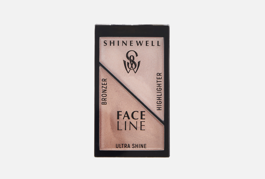 Моделирующий набор (хайлайтер+бронзер) SHINEWELL Face line 2