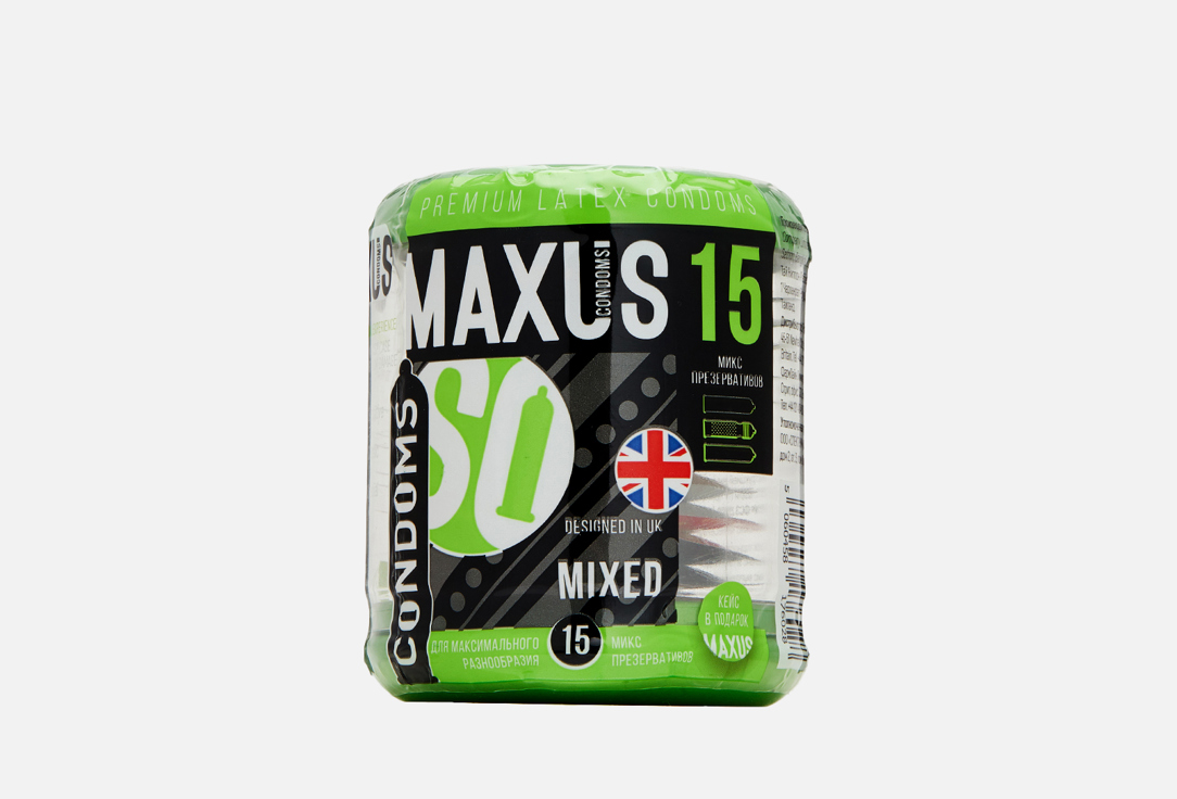 Презервативы микс-набор в кейсе MAXUS Mixed №15 