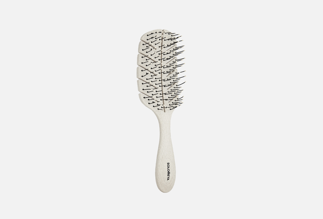 Массажная био-расческа для волос Solomeya Scalp massage bio hair brush Natural 