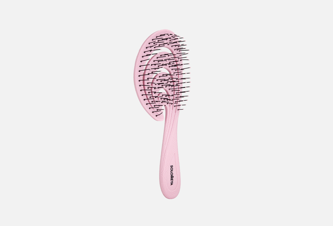 Гибкая био-расческа для волос  Solomeya Flex bio hair brush Pink Wave 
