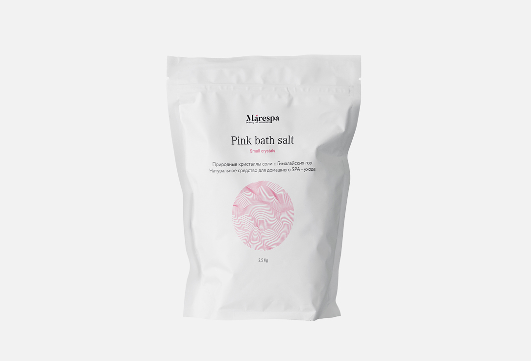 Изображение товара Розовая гималайская соль для ванны, помол мелкий Marespa Pink Himalayan bath salt, small grinding