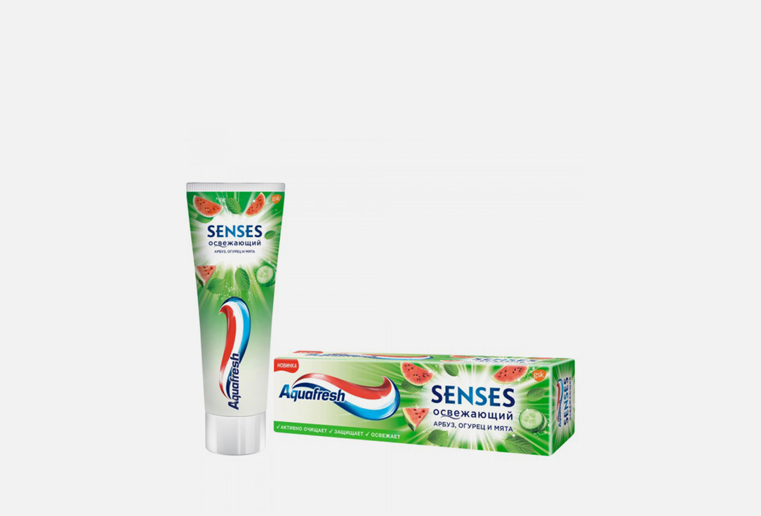 цена Зубная паста AQUAFRESH Senses Освежающий Арбуз 1 шт