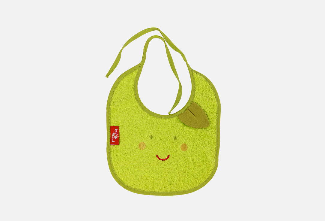 Изображение товара Нагрудный махровый фартук ЯБЛОКО для малышей, 100% хлопок, универсальный дизайн