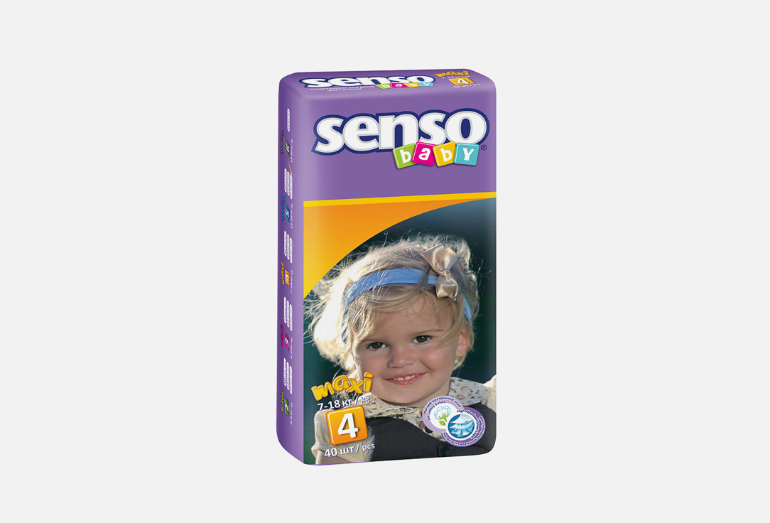 Подгузники для детей SENSO В4 maxi 7-18кг 40 шт подгузники для детей senso в3 midi 4 9кг 22 шт