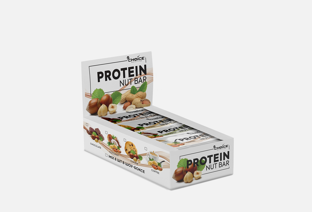 Протеиновые батончики 20 шт х 40гр MYCHOICE NUTRITION Protein nut bar 20 шт