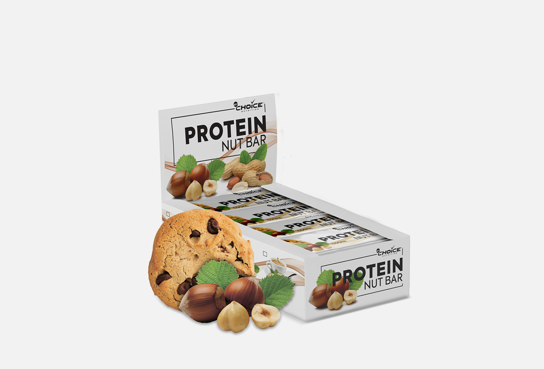 Протеиновые батончики со вкусом Печенья 20 шт х 40гр  MyChoice Nutrition Protein nut bar 