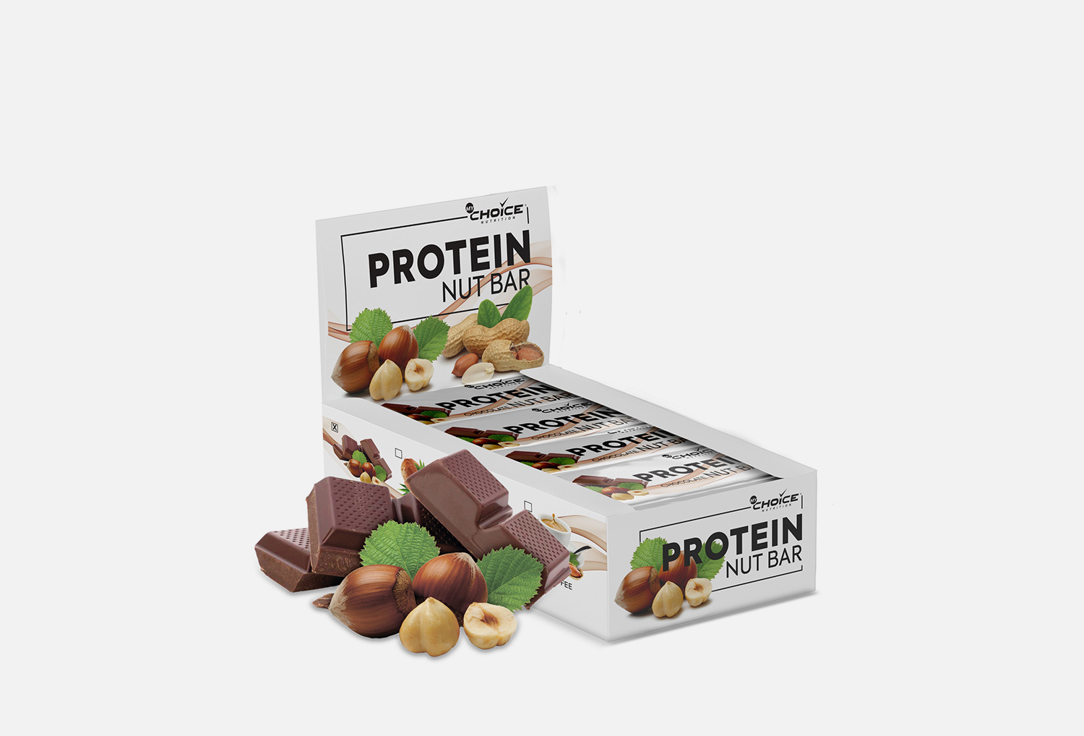 Протеиновые батончики со вкусом Шоколада 20 шт х 40гр MYCHOICE NUTRITION Protein nut bar 20 шт