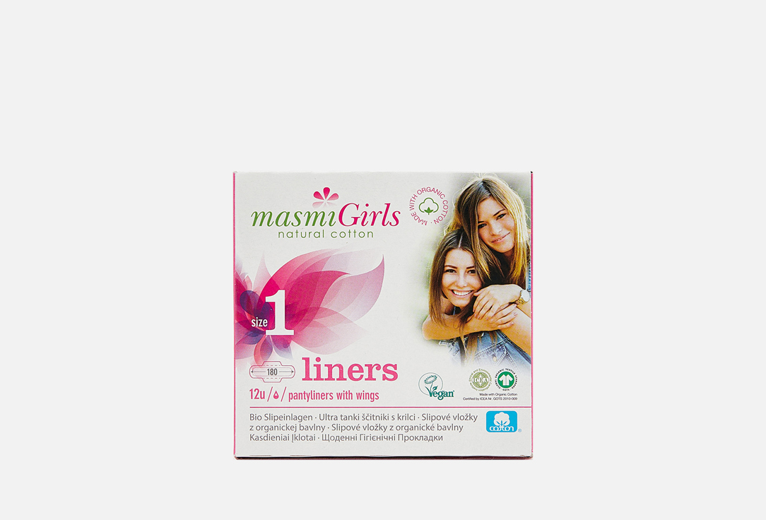 Ультратонкие ежедневные гигиенические прокладки с крылышками  (для подростков 180mm)  MASMI Girls в индивидуальной упаковке 