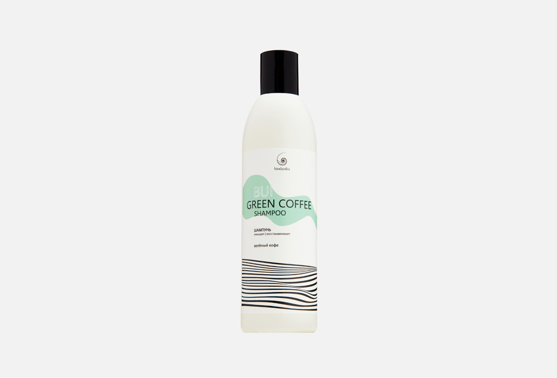 Шампунь для волос c гиалуроновой кислотой и кофеином  Biodanika Bui GreenCoffee Shampoo 