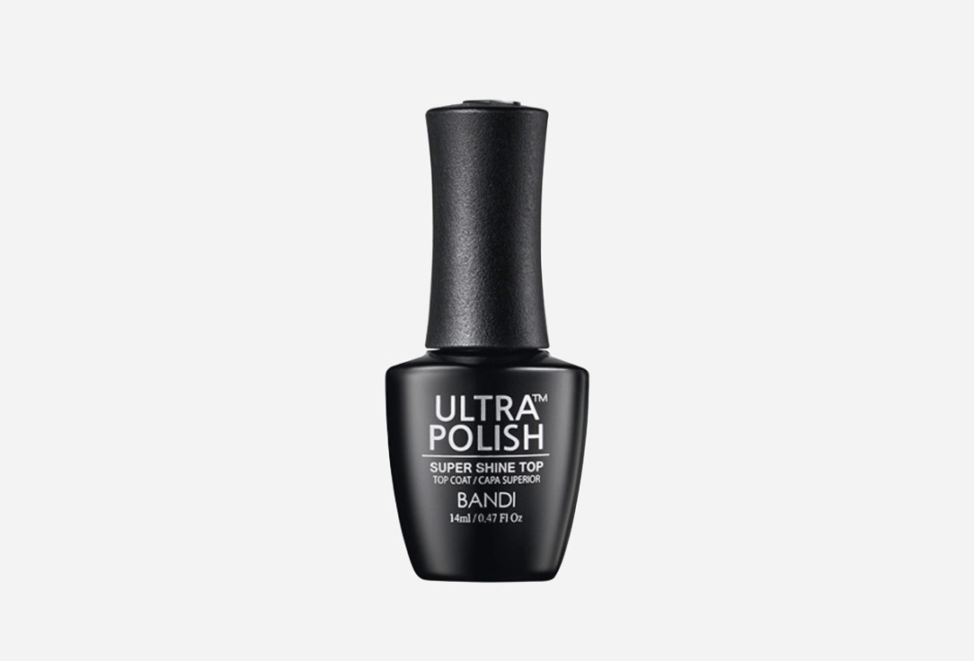 ultra top Верхнее долговременное покрытие супер-блеск для ногтей BANDI SUPER SHINE TOP 14 мл