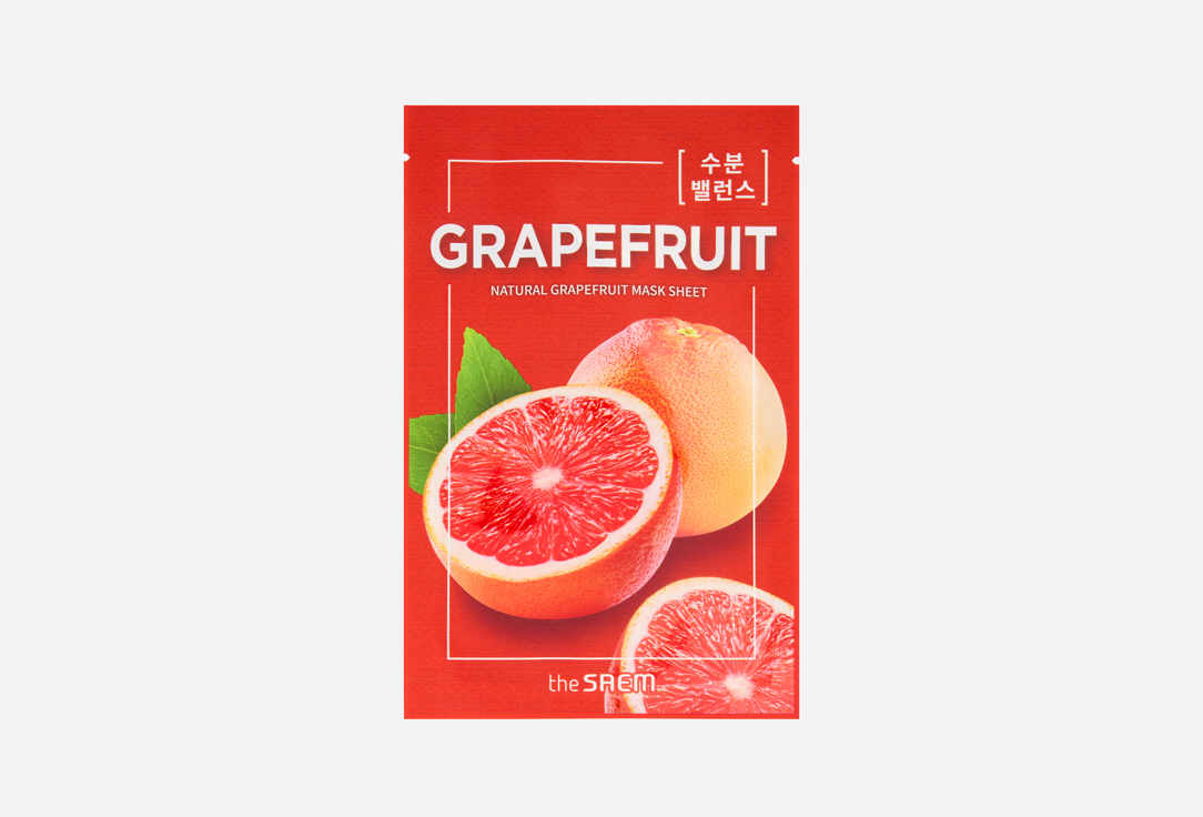 

Маска на тканевой основе для лица с экстрактом грейпфрута THE SAEM, Natural Grapefruit Mask Sheet 1 шт