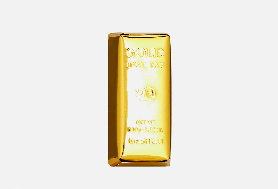 Мыло для умывания с экстрактом золота, муцина улитки, оливы THE SAEM Gold Snail Bar 100 г