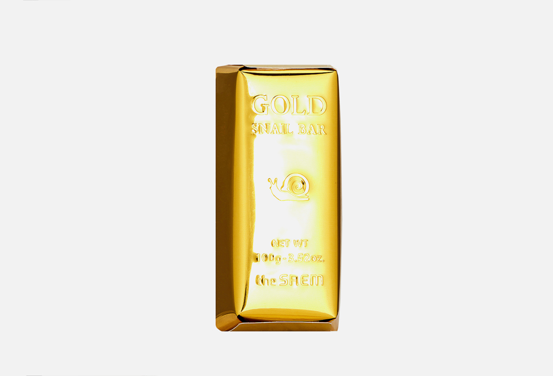 

Мыло для умывания с экстрактом золота, муцина улитки, оливы THE SAEM, Gold Snail Bar 100 г