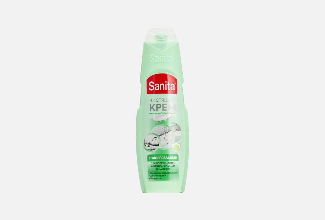 Чистящее средство SANITA Зеленый чай и лайм 600 г чистящее средство sanita антижир для стеклокерамики зеленый чай и лайм 500 мл