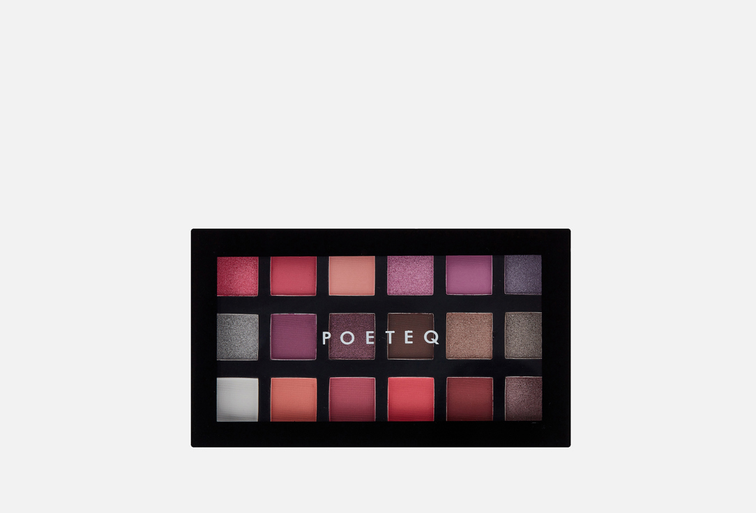 Изображение товара Палетка теней Poeteq Visage 18 оттенков матовых и перламутровых для дневного и вечернего макияжа