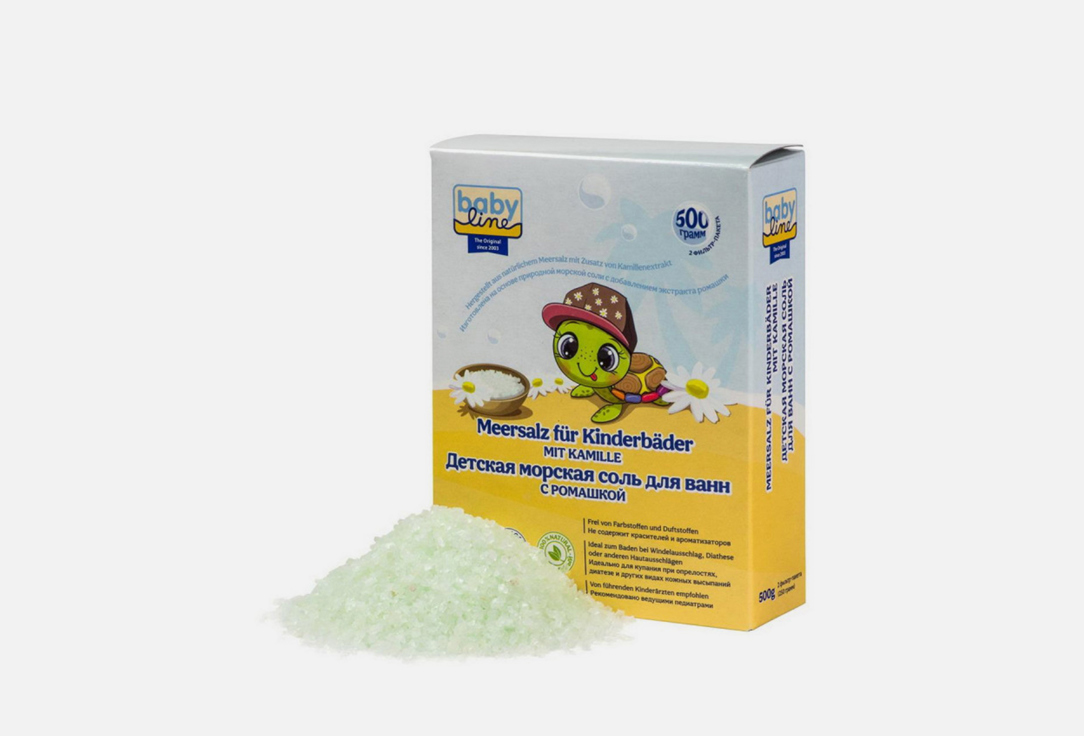 Детская соль для ванн BABYLINE С ромашкой 500 г цена и фото