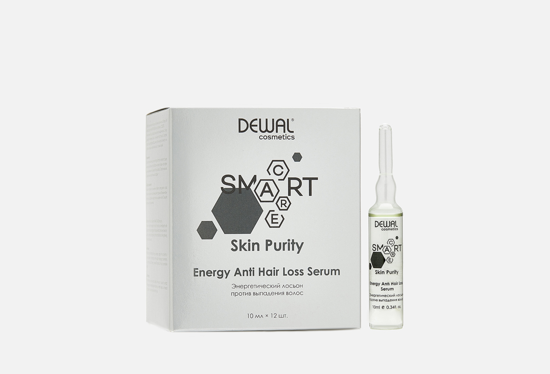Лосьон энергетический против выпадения волос DEWAL COSMETICS Skin Purity Energy Anti Hair Loss Serum 12 шт energy hair serum cristal split ends seal 60 ml