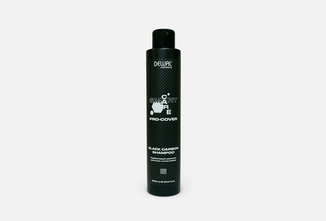 Карбоновый шампунь для всех типов волос  Dewal Cosmetics SMART CARE PRO-COVER Black Carbon Shampoo 