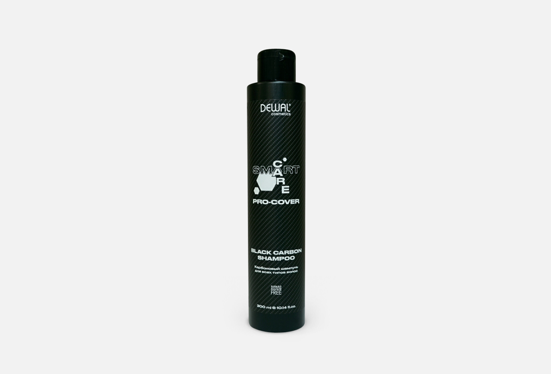 Карбоновый шампунь для всех типов волос DEWAL COSMETICS SMART CARE PRO-COVER Black Carbon Shampoo 250 мл фото