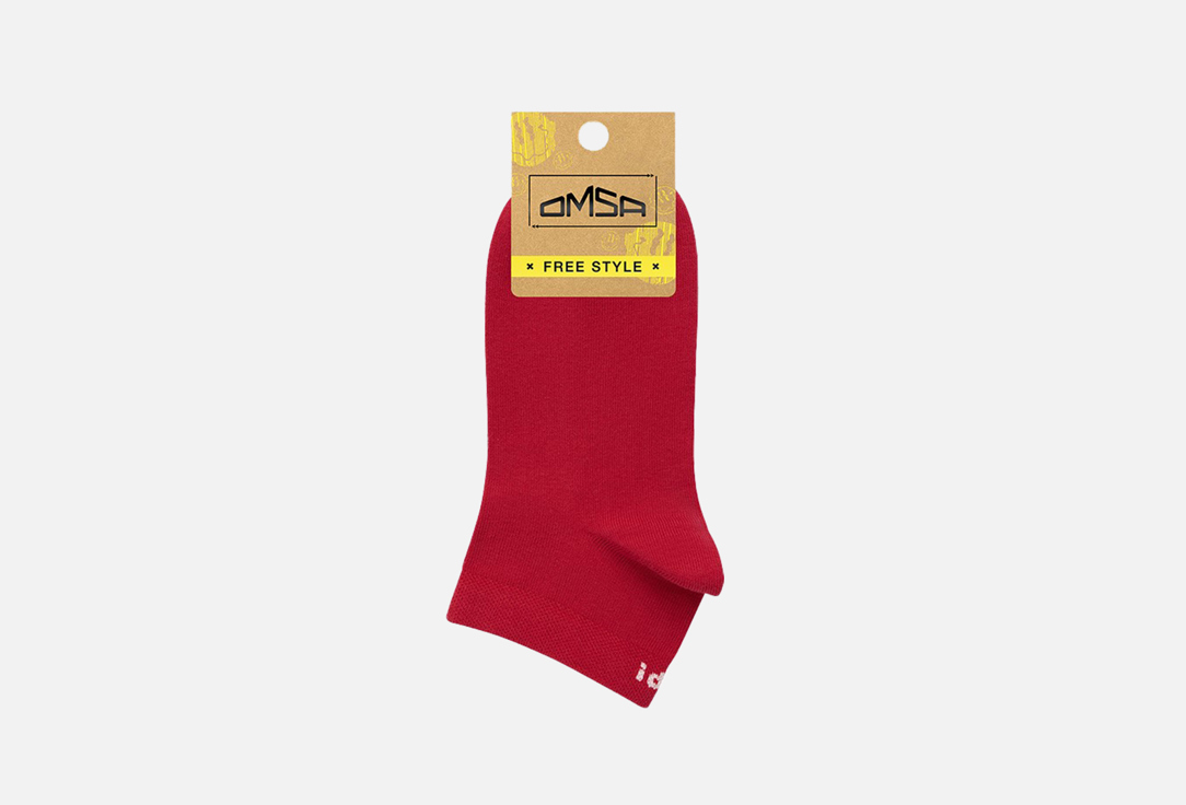 Носки OMSA С надписью, красный 45-47 мл носки omsa смайл турчезе 45 47 размер