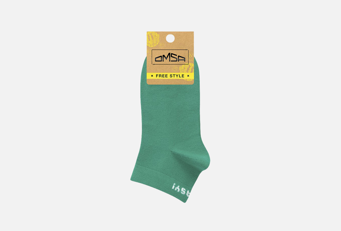 Носки OMSA С надписью, зеленый 45-47 мл носки omsa смайл турчезе 45 47 размер