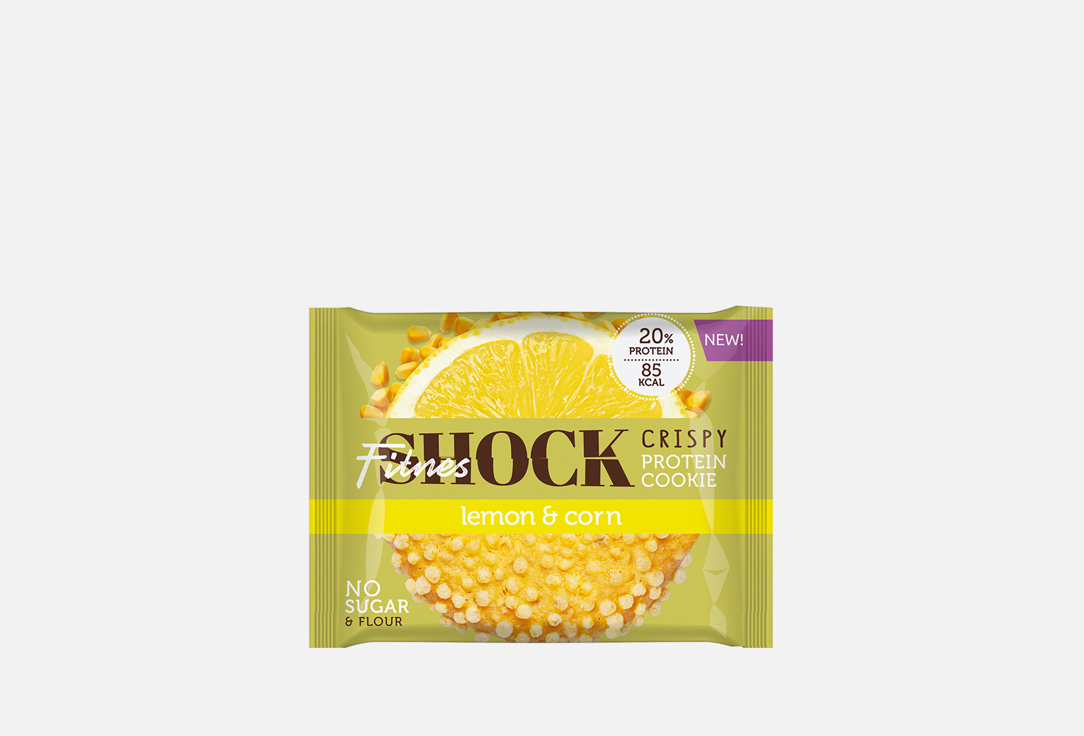 Печенье неглазированное FITNESSHOCK Лимон-кукуруза 1 шт печенье неглазированное bombbar protein cookie orange ginger 40 г
