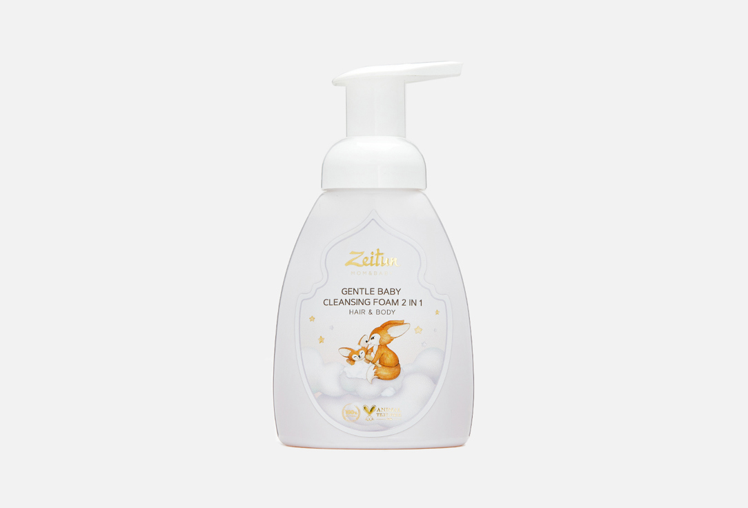 

Пеномоющее средство для тела ZEITUN, GENTLE BABY CLEANSING FOAM 2 IN 1: HAIR AND BODY 250 мл