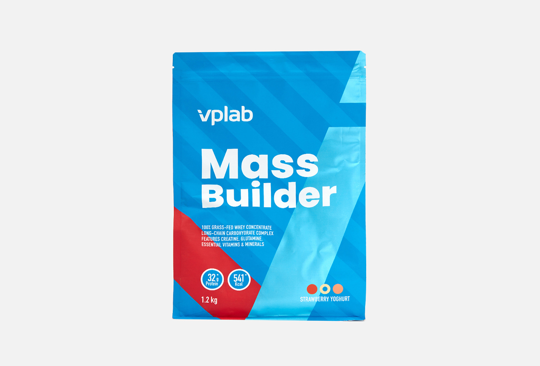 Гейнер VPLAB Mass Builder, клубничный йогурт 