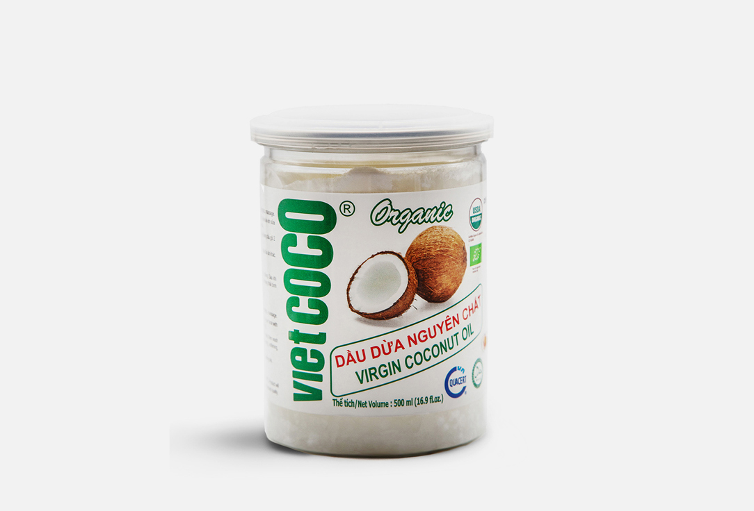 Кокосовое масло нерафинированное холодного отжима VIETCOCO Organic Virgin Coconut Oil 500 мл масло подсолнечное компас здоровья сибирское нерафинированное холодного отжима 500 мл
