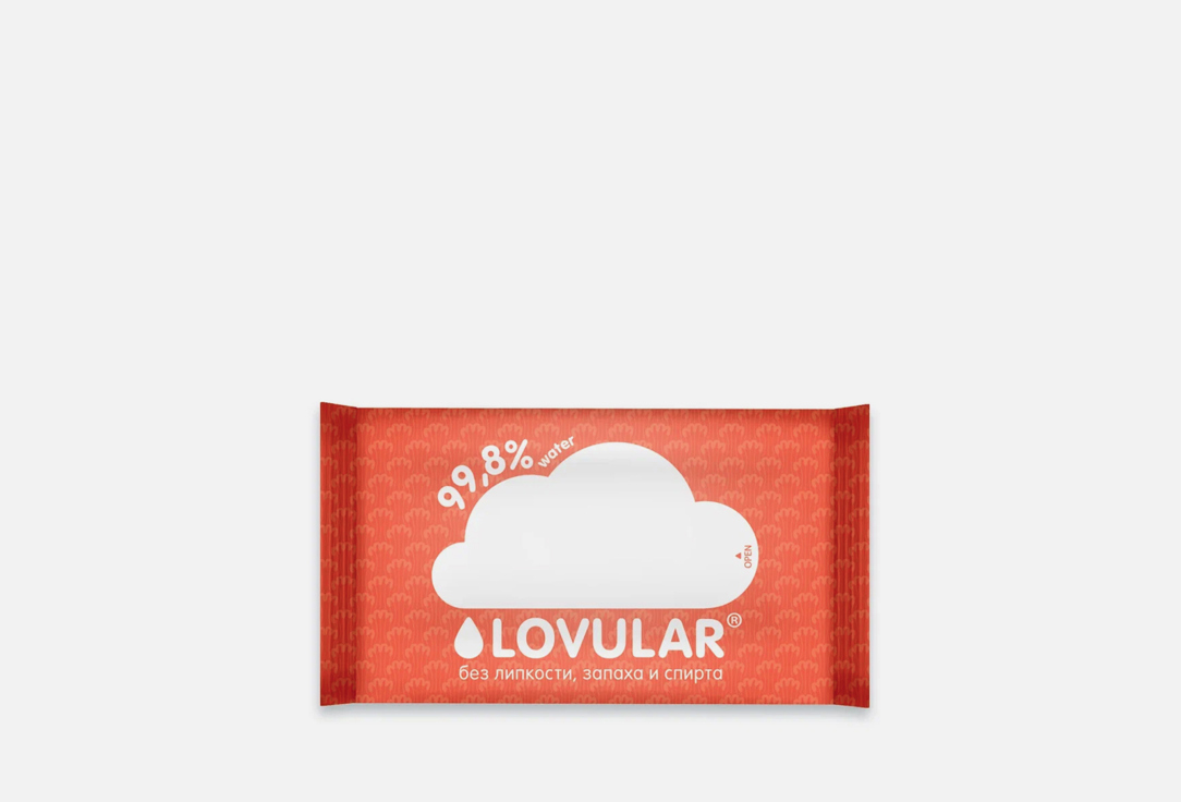 Изображение товара Влажные салфетки Lovular 99,8% воды для ухода за кожей 20 г