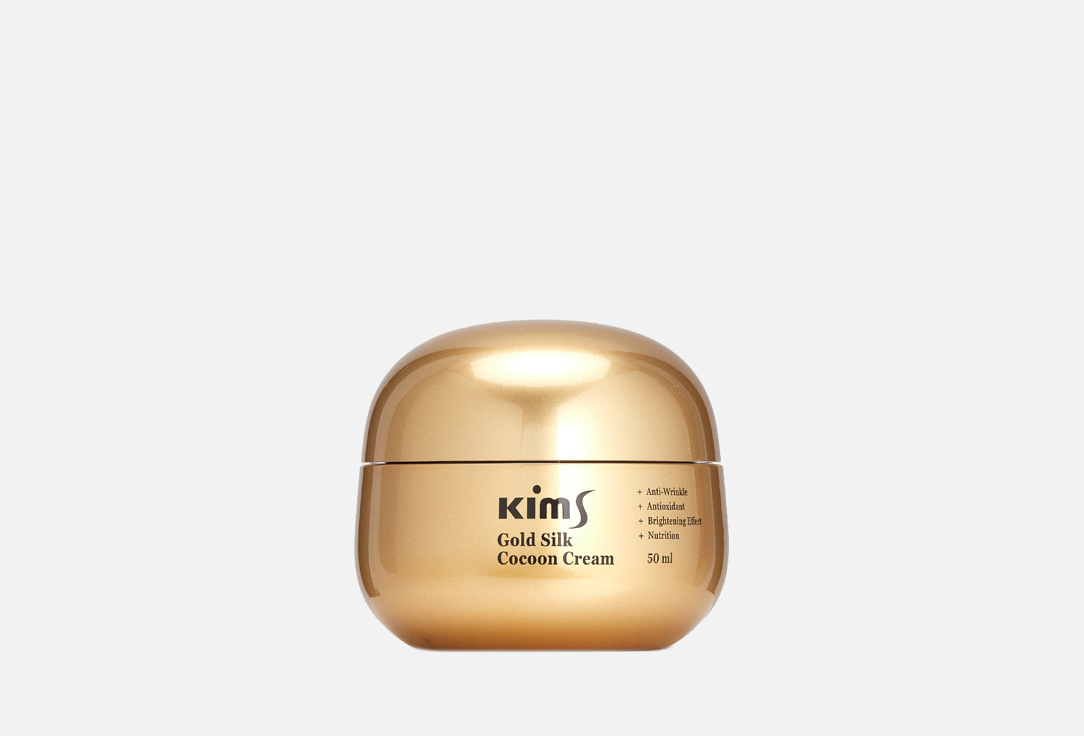 цена Крем антивозрастной для лица с протеинами кокона шелкопряда KIMS Gold Silk Cocoon Cream 50 мл