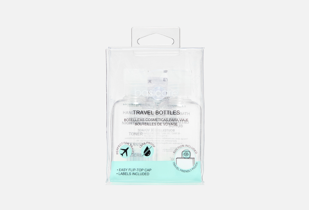 

Флаконы дорожные 80 мл BASICARE, Прозрачный, TRAVEL BOTTLES 1 шт
