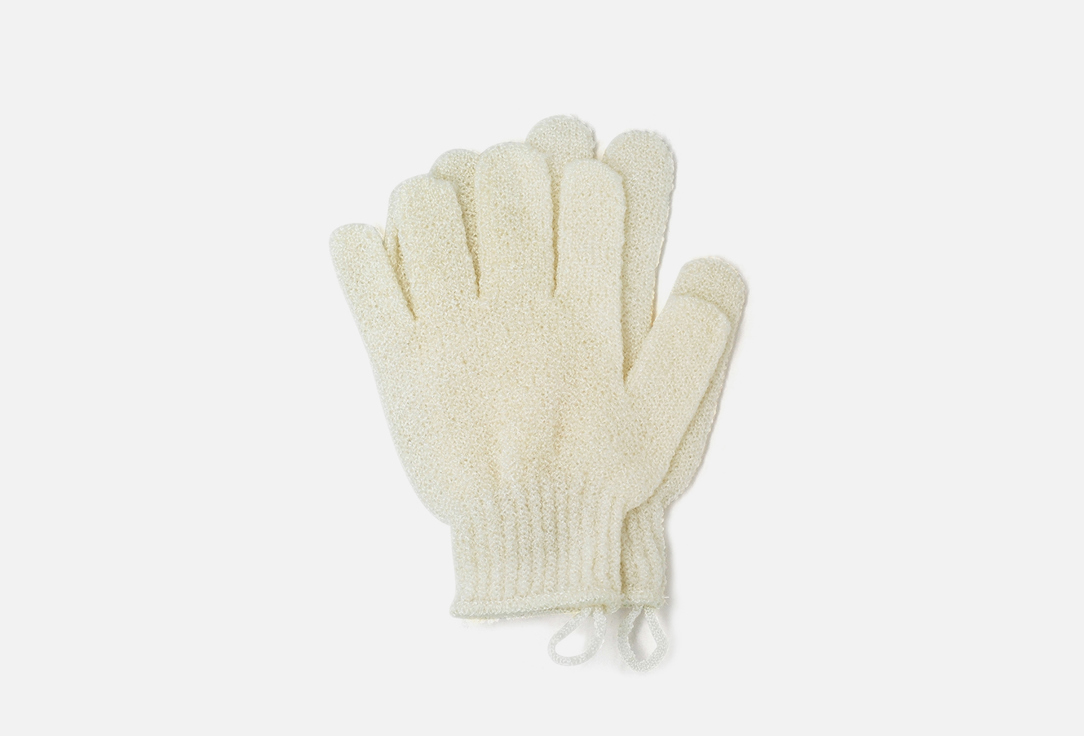 Перчатки для пилинга BASICARE EXFOLIATING NYLON BODY GLOVES-BEIGE 1 шт мочалка перчатка для массажа и пилинга cleanlogic detoxify exfoliating body gloves 2 шт