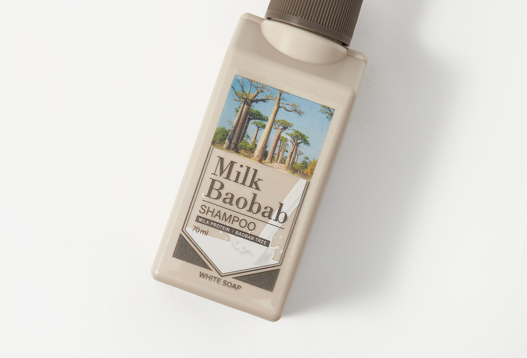 Шампунь для волос в мини-формате Milk Baobab Shampoo White  