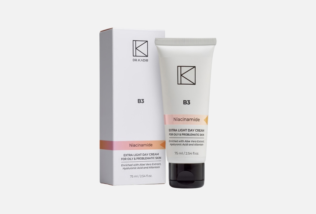 

Легкий дневной крем для жирной и проблемной кожи DR. KADIR, B3 Extra Light Day Cream for oily and problematic skin 75 мл