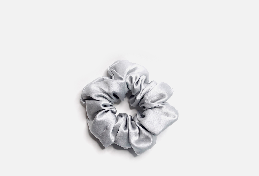 Изображение товара Шелковая резинка скранч REAL SILK SILVER из натурального шелка для волос