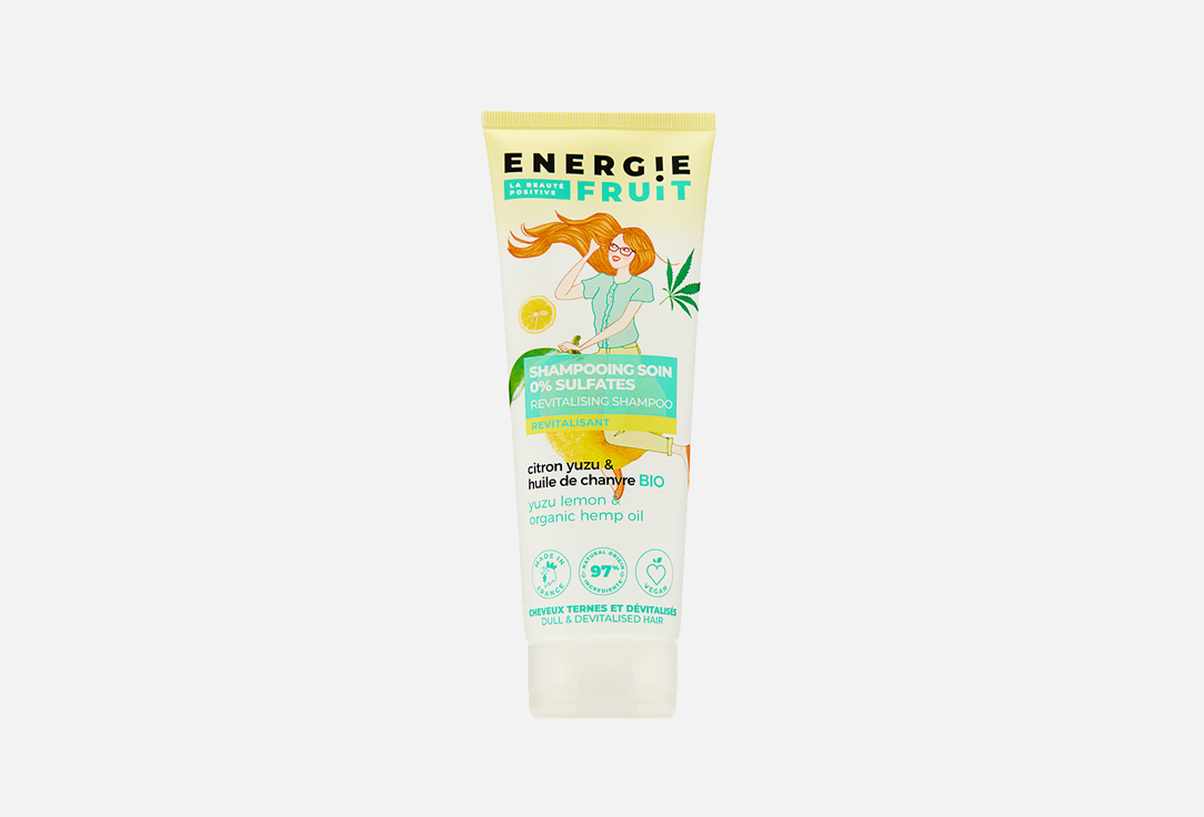 Бессульфатный тонизирующий шампунь ENERGIE FRUIT YUZU LEMON & ORGANIC HEMP 250 мл