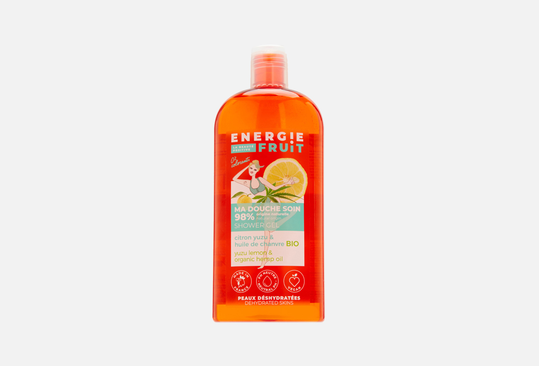 Гель для душа для сухой кожи ENERGIE FRUIT YUZU LEMON & ORGANIC HEMP OIL 500 мл